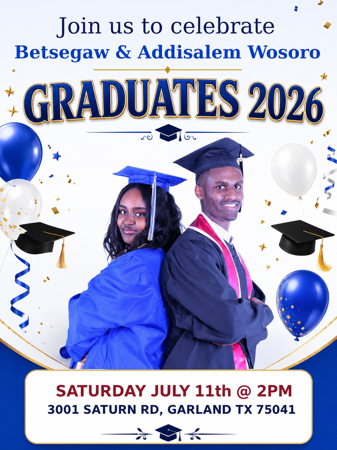 Graduation celebration invitation design